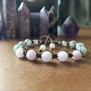 Handmade} Lavender Jade & Sesame Jasper Bracelet